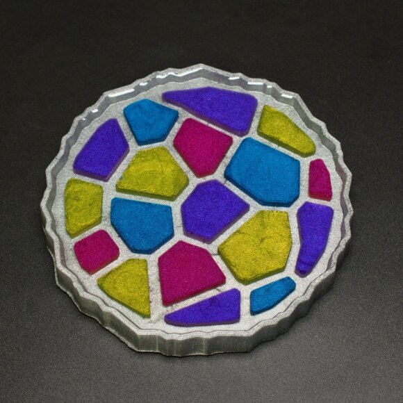 Colorful Mosaic Coasters – Set of 2 | Coffee Coasters | Wine Coasters - Picture 3 of 5